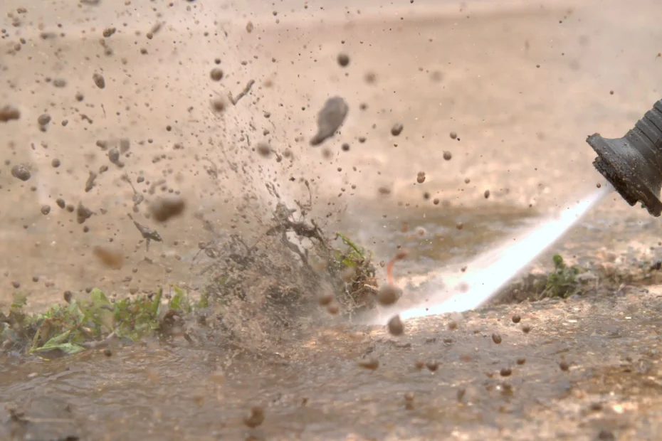 concrete blasting removing epoxy and sealers without damaging slab